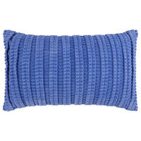 KISSEN Ripped Velvet - Blau, Textil (50/30cm) - BUTLERS