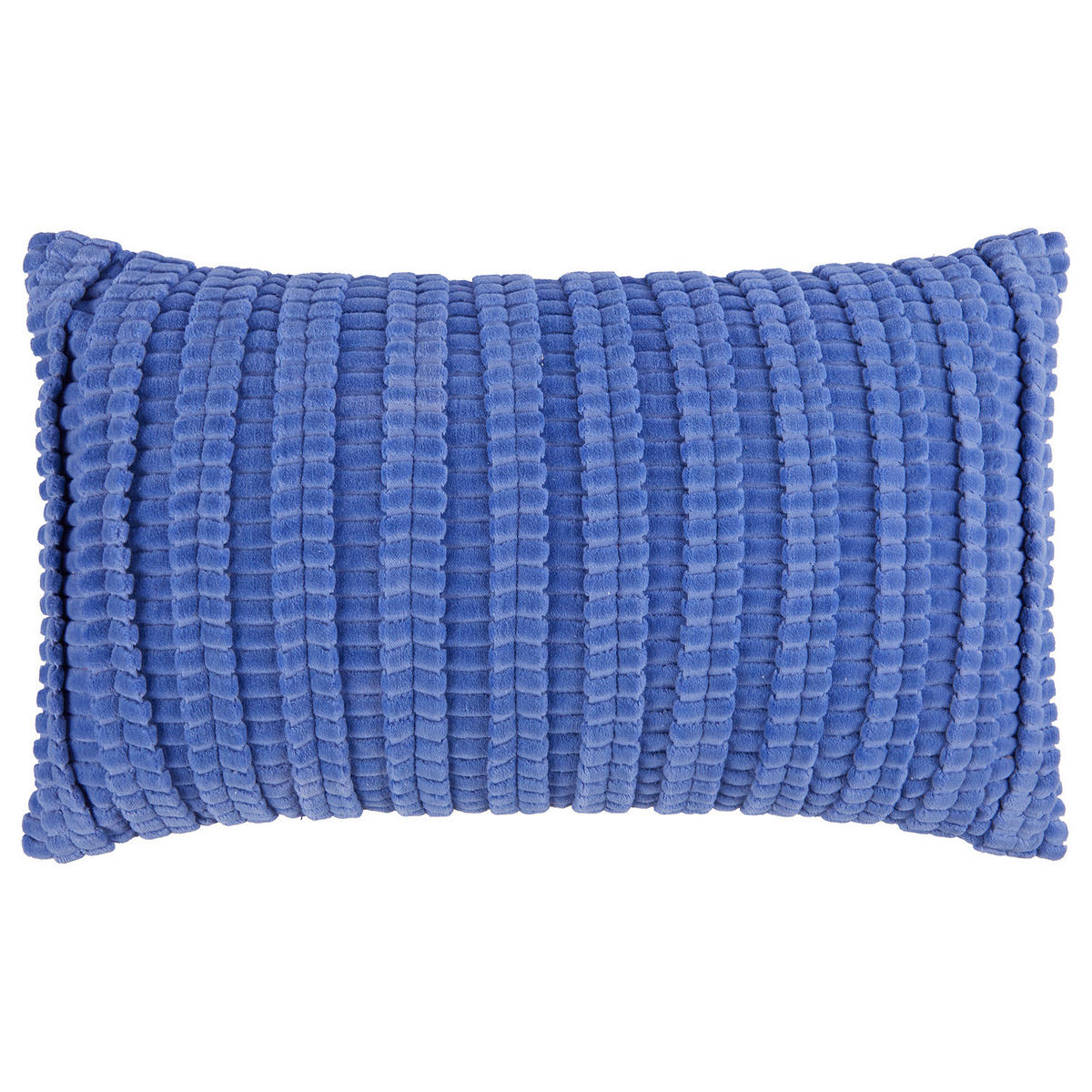 KISSEN Ripped Velvet - Blau, Textil (50/30cm) - BUTLERS