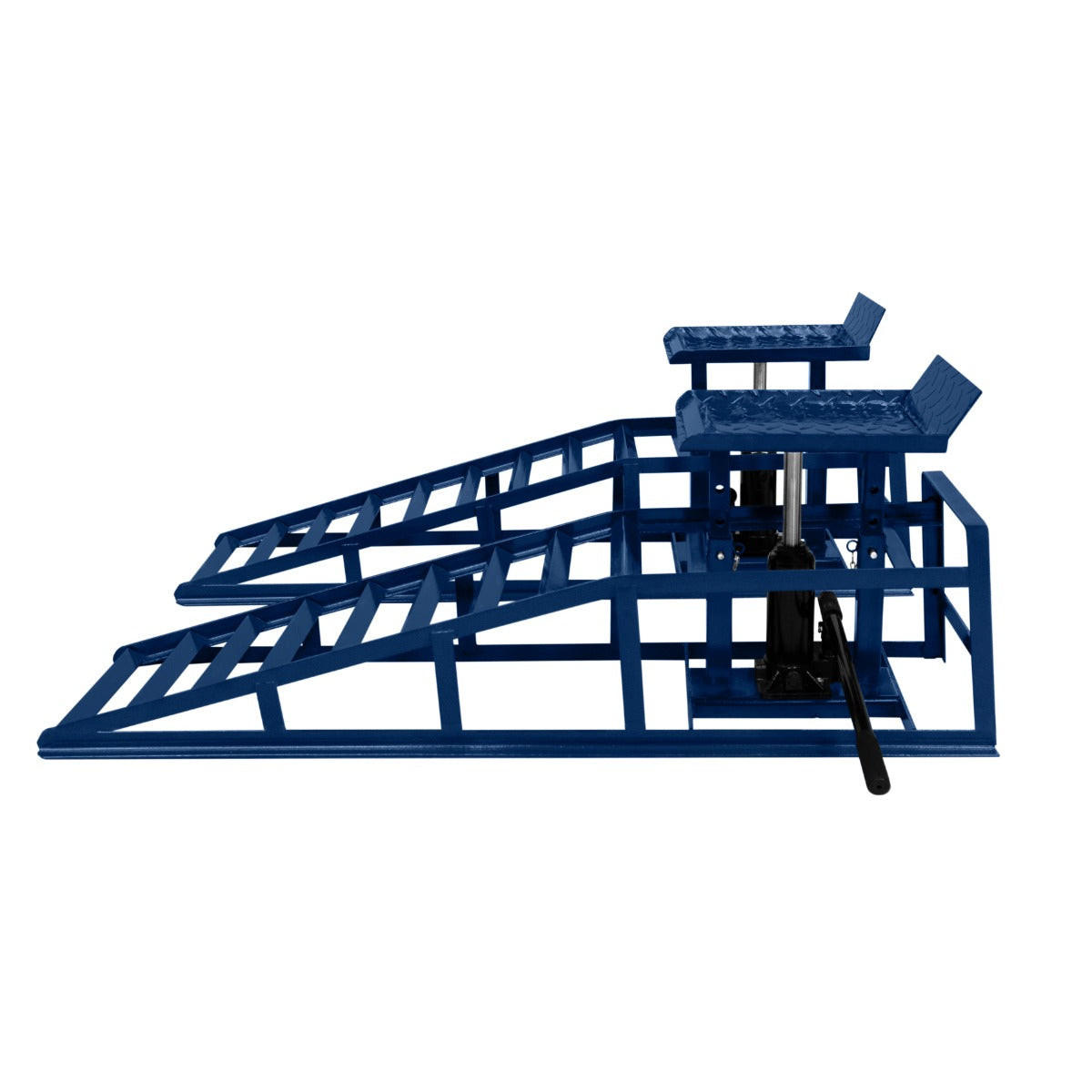 AUFFAHRRAMPEN Set mit hydraulischem Wagenheber – 3T - Blau, Metall (114/34/30.5cm) - T-Mech