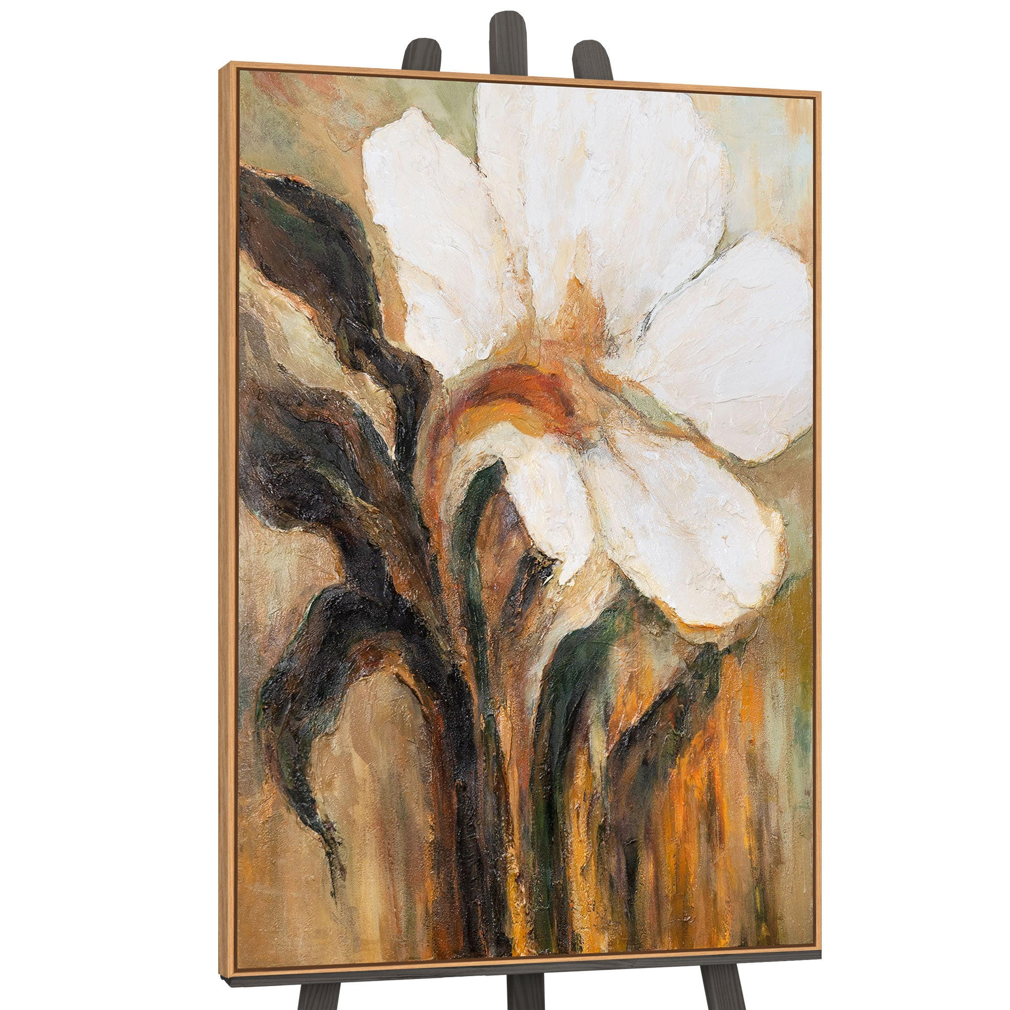 GEMÄLDE Warme Farben Schattenfugenrahmen Eichefarben 120x80 cm - Eichefarben, Holz (120/80cm) - YS-art gallery