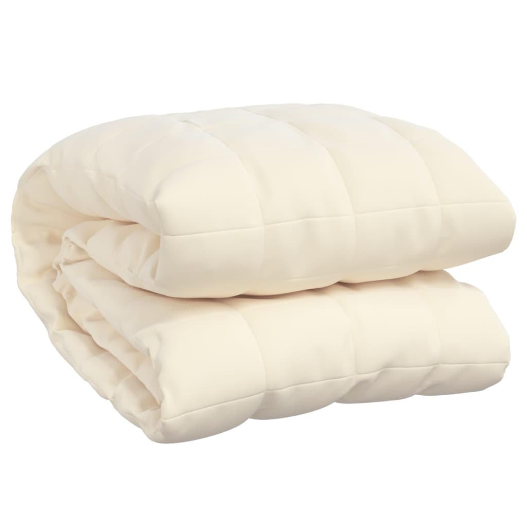 GEWICHTSDECKE Hellcreme 220/240 Cm 11 Kg Stoff - Creme, Textil (220/240cm) - vidaXL