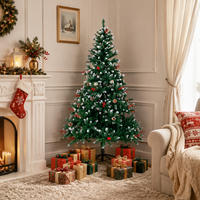 WEIHNACHTSBAUM 210 cm für Zuhause, Garten, Partys u. weihnachtliche Anlässe - Grün, Kunststoff (210cm)