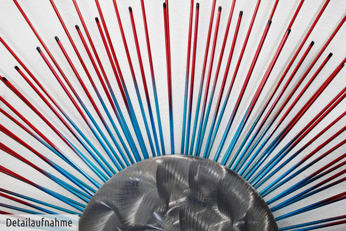 WANDDEKO Rot 80/80 cm - Rot, Metall (2.5/80/6cm) - KUNSTLOFT