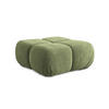 POUF Chenille Stoff Grün - Schwarz/Grau, Kunststoff/Textil (95/41/95cm) - LaMiaSofa