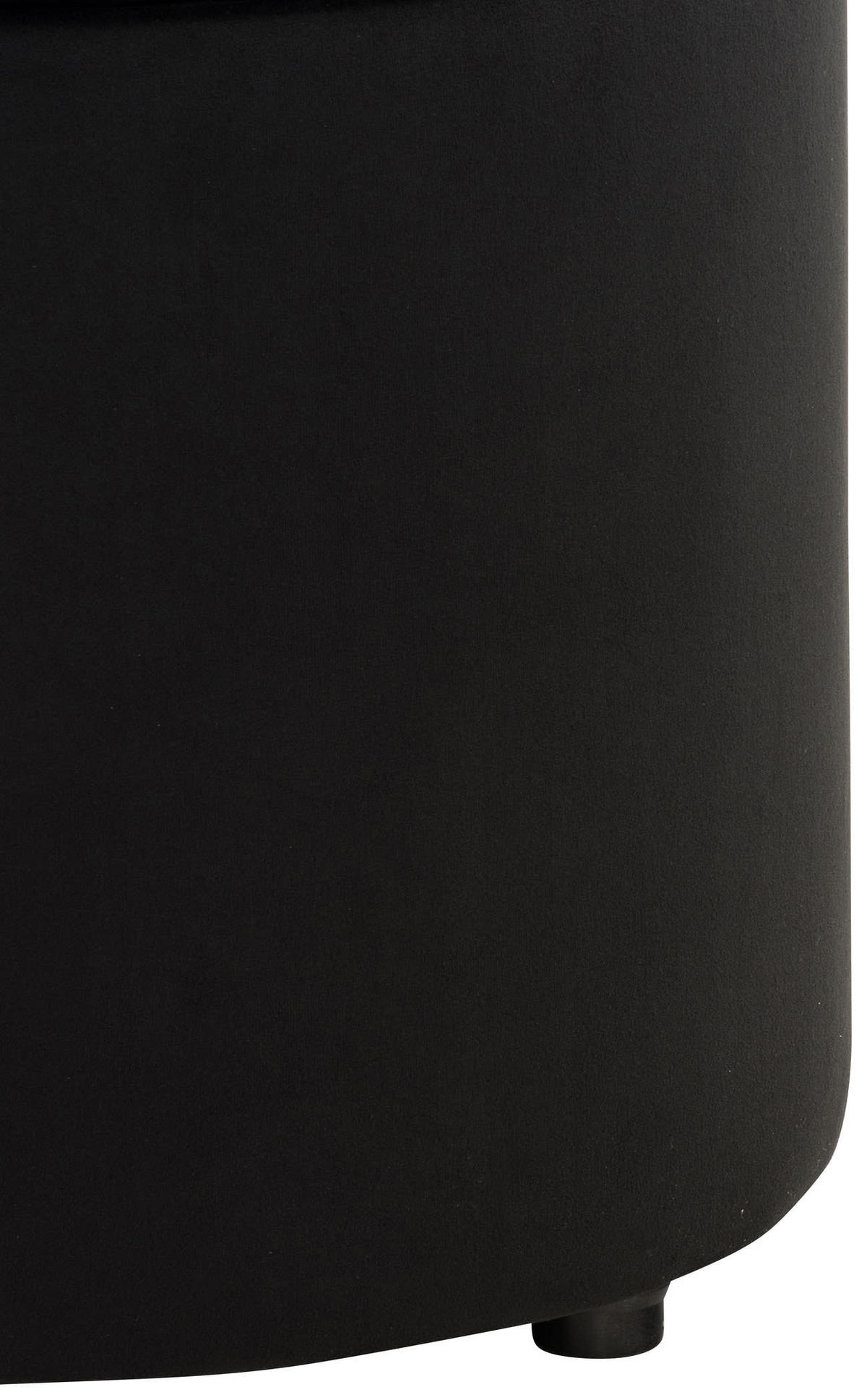 SITZWÜRFEL Samt Schwarz - Schwarz, Kunststoff/Textil (44/42/44cm) - CLP