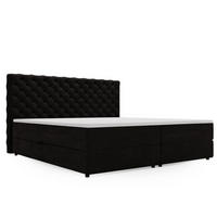 BOXBETT Bergamo 200x200 Schwarz - Schwarz, Holz/Textil (200/200cm) - Graingold