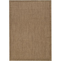 TEPPICH Outdoor Flachgewebe Uni-Farbe Polypropylen Balkon Braun Rechteckig 160x230 - Braun, Textil (160/230cm) - KADIMA DESIGN
