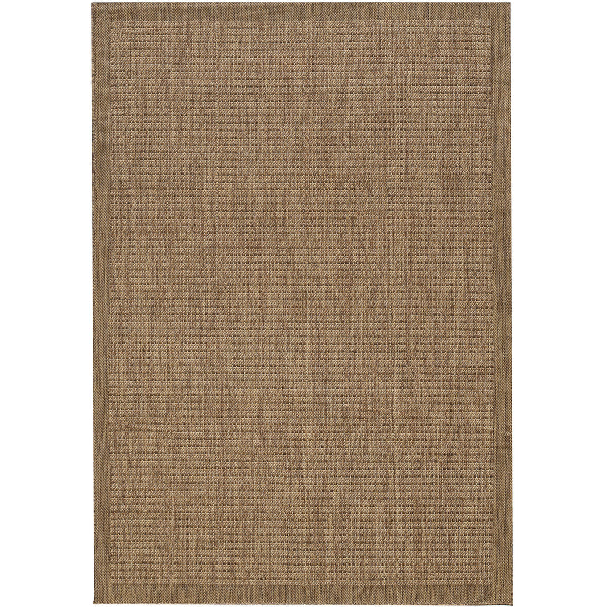 TEPPICH Outdoor Flachgewebe Uni-Farbe Polypropylen Balkon Braun Rechteckig 160x230 - Braun, Textil (160/230cm) - KADIMA DESIGN