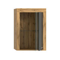 VITRINE JAM (B/H/T: ca. 60/86/35 cm) in Wotan Eiche Nachbildung/grau - Eiche Wotan, Holzwerkstoff (60/86/35cm)