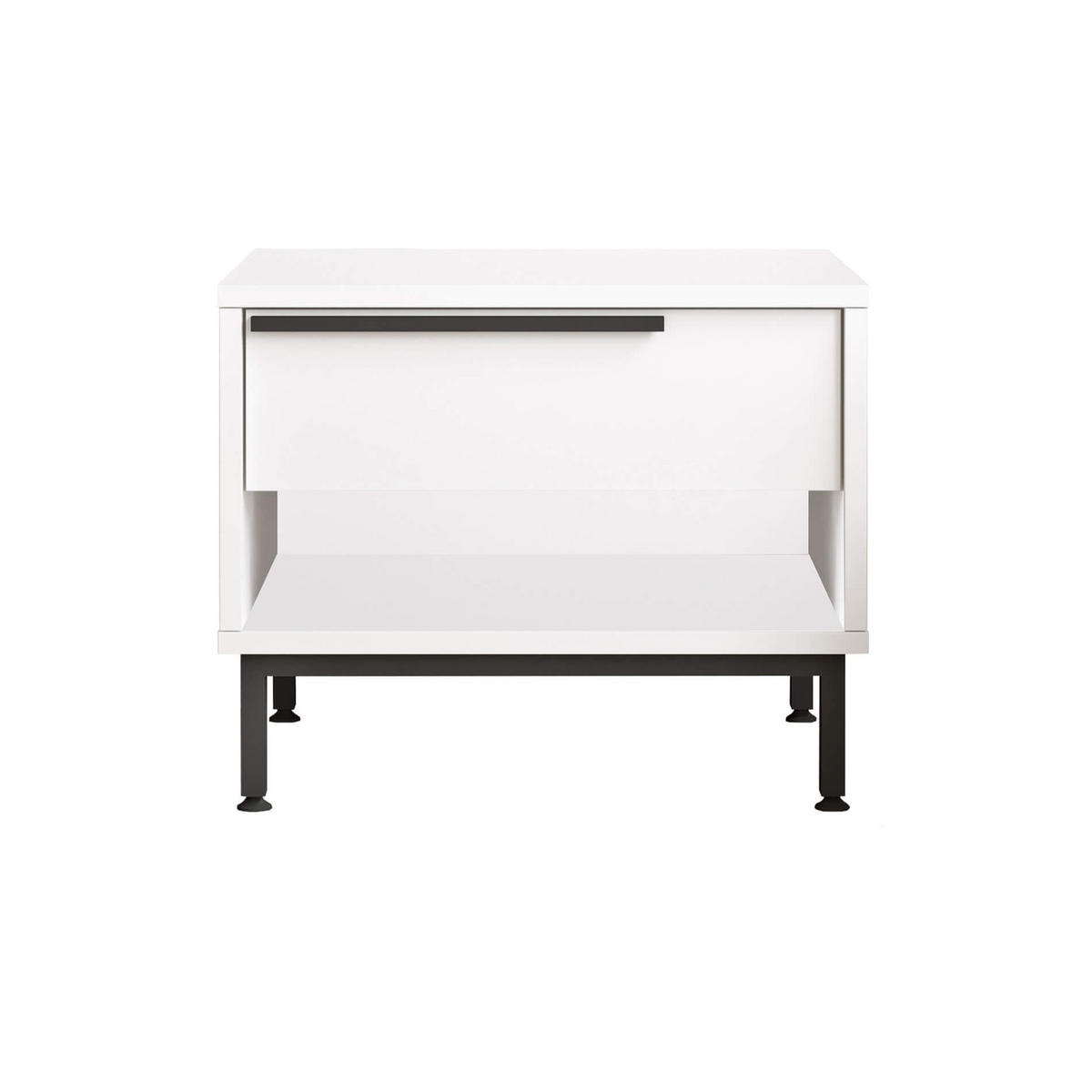 NACHTTISCH 42,5/44,5/53,5 cm - Weiß, Holz (42.5/53.5/44.5cm) - Mobili Rebecca