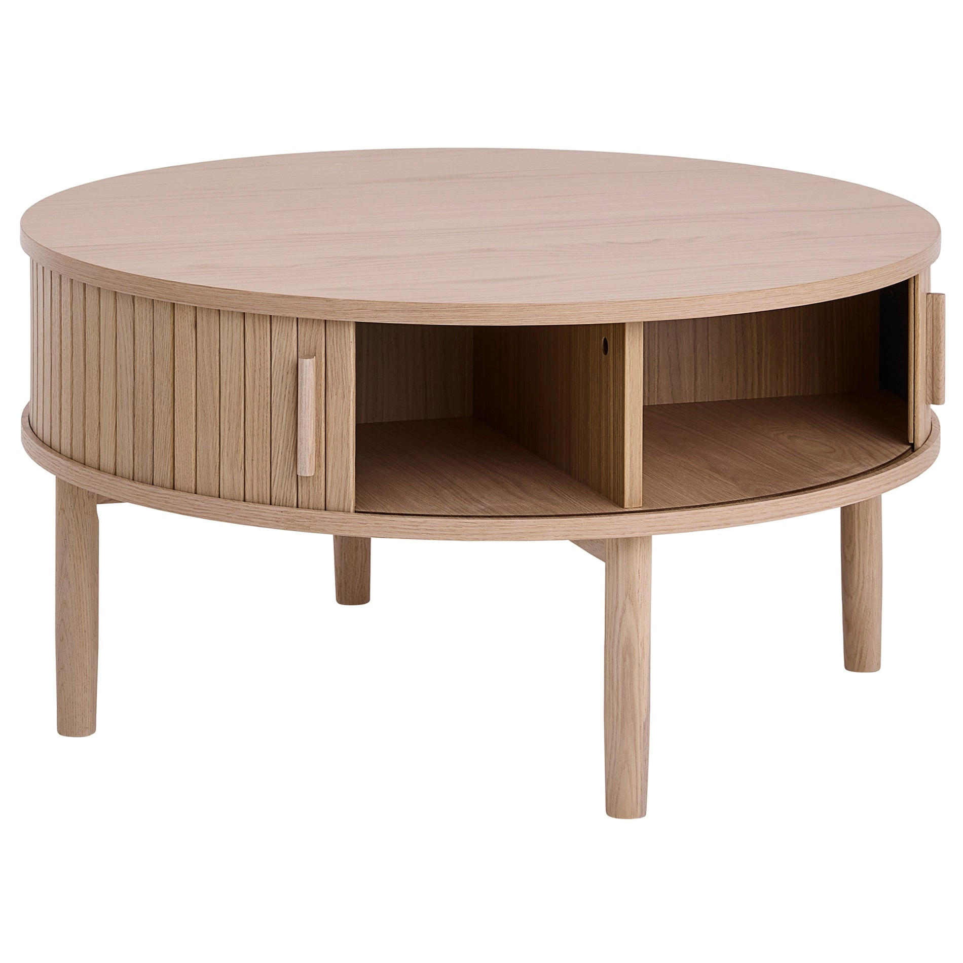 KONFERENČNÍ stolek Meta, bělený dub, 85 cm - béžová, dřevo/kompozitní dřevo (85/85/45cm) - Selsey