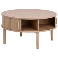 KONFERENČNÝ stolík Meta, bělený dub, 85 cm - béžová, drevo/kompozitné drevo (85/85/45cm) - Selsey