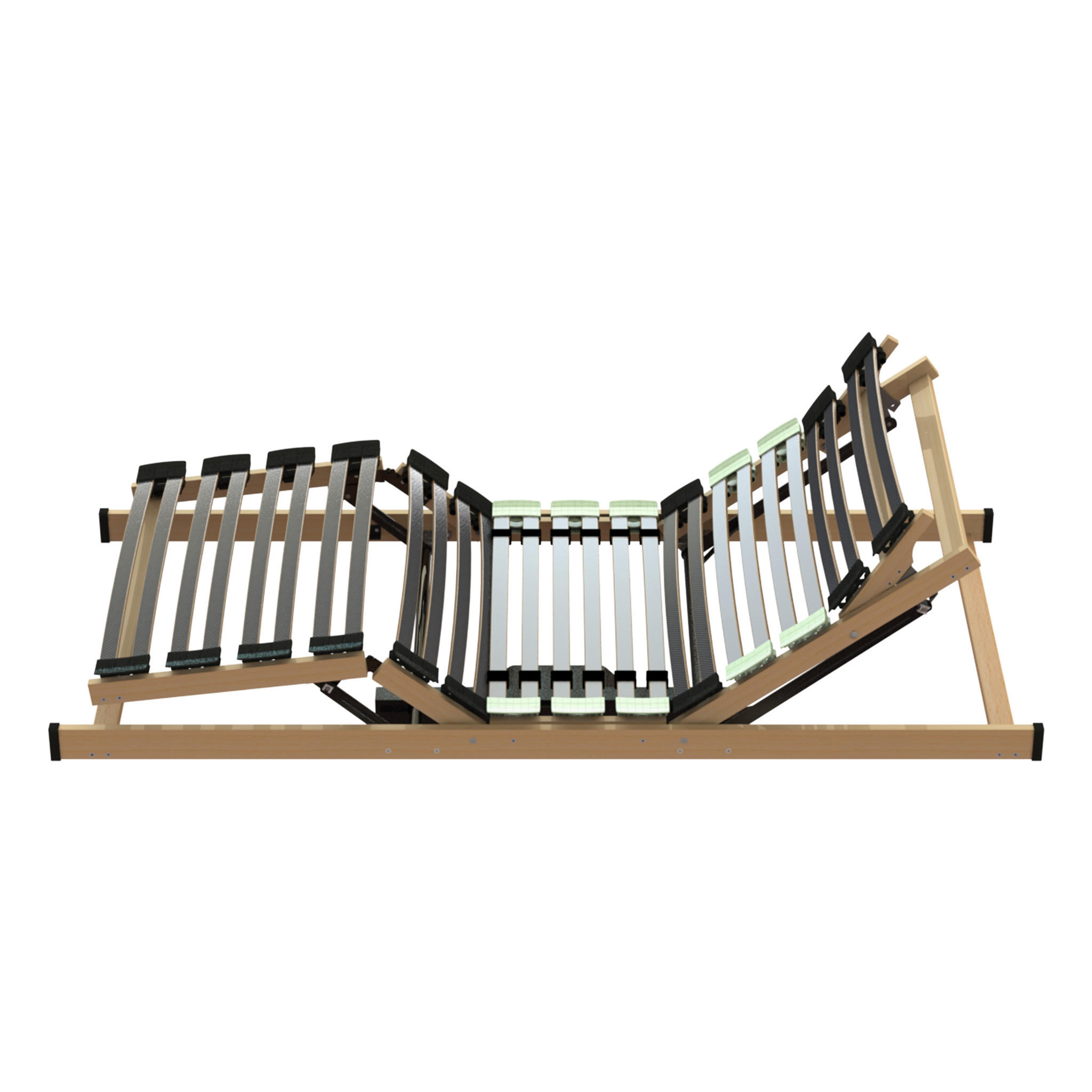 LATTENROST "Condor Mot", 80 x 200 cm, elektrisch verstellbar, zwei Motoren - Braun/Grün, Holz (80/200cm) - Hn8 Schlafsysteme