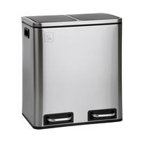 MÜLLEIMER TM2X15 - Silberfarben, Metall (41/47/31cm) - SVITA