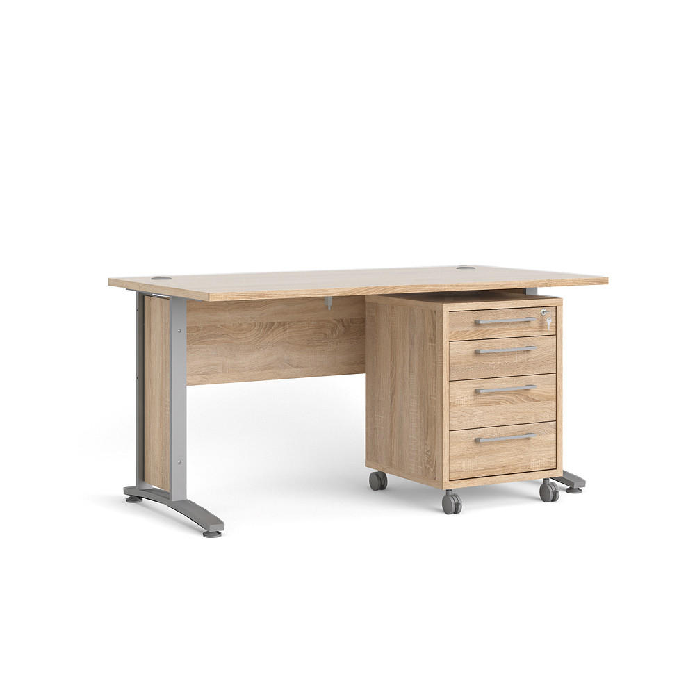 SCHREIBTISCH Eiche Dekor - Eiche Wotan, Holzwerkstoff (80/150/75cm) - ebuy24