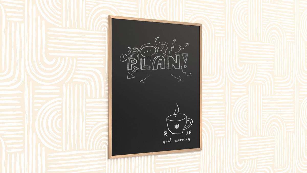 SCHWARZE Kreidetafel 100x80 cm, ECO-Holzrahmen - Braun, Holz (100/80/2cm) - ALLboards