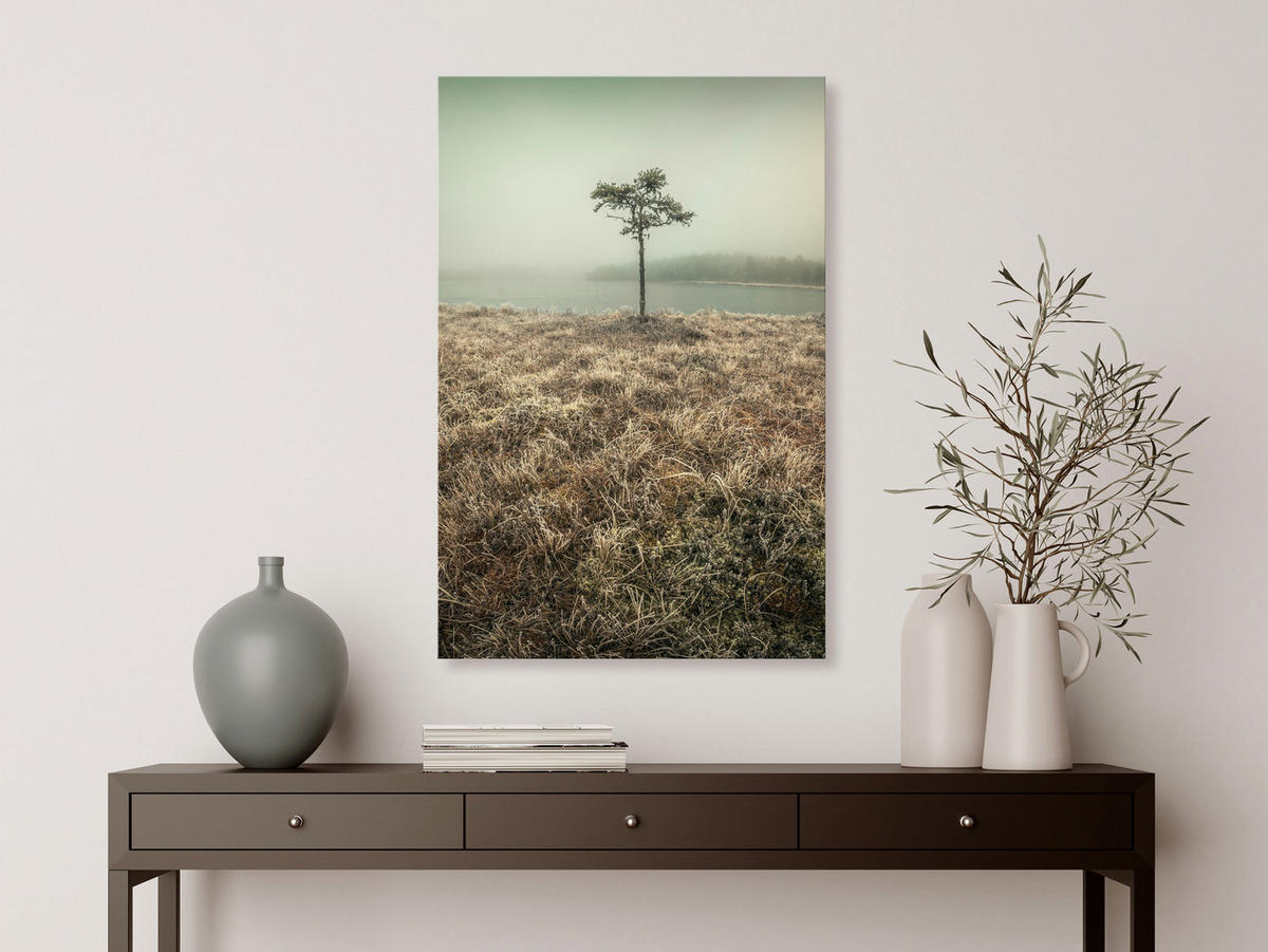 KUNSTDRUCK Braun 40/60 cm - Braun/Grün, Textil (40/60cm) - KUNSTLOFT