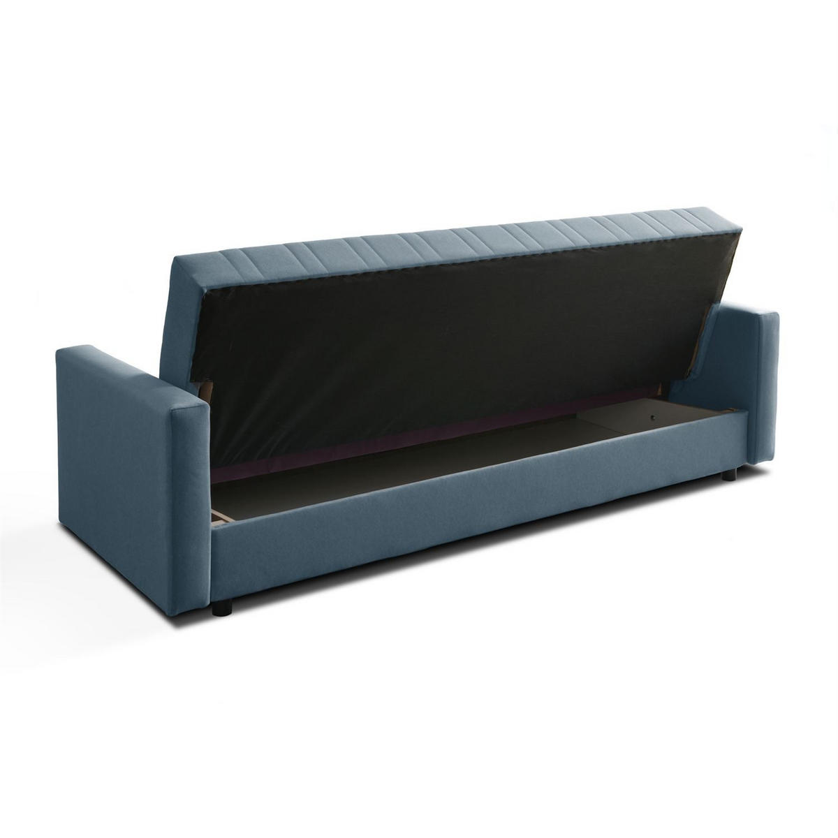 SCHLAFSOFA VERO MAX mit Schlaffunktion Castel 74 - Blau, Textil (191/88/90cm) - Lookway