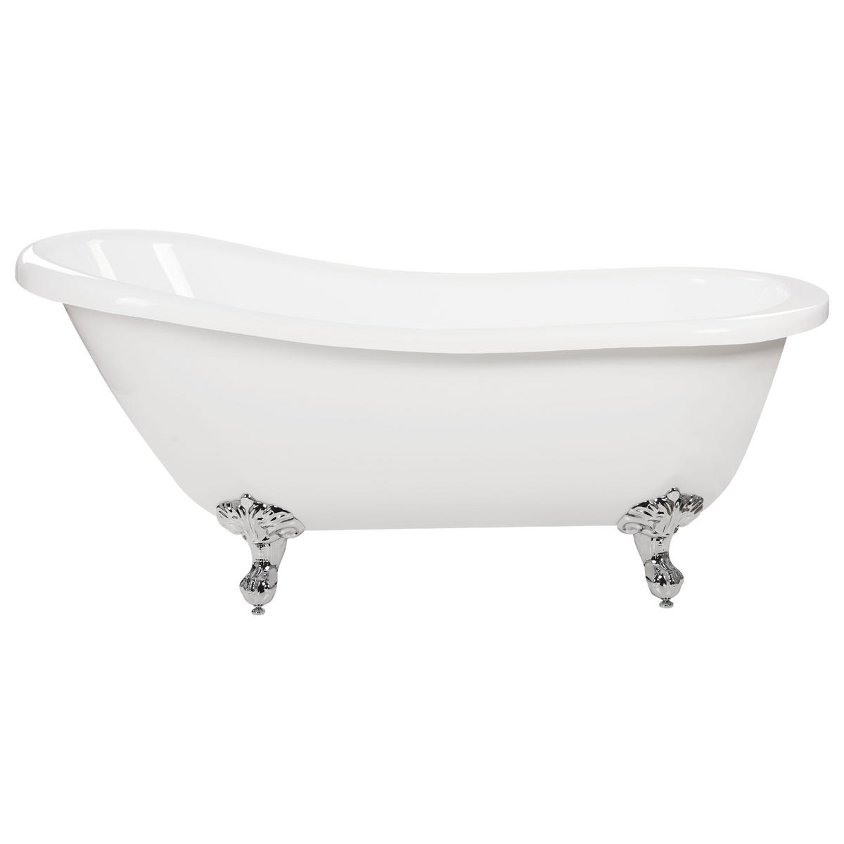 BADEWANNE 77x153x74 cm weiß Cayman - Weiß, Kunststoff (77/74/153cm) - Beliani