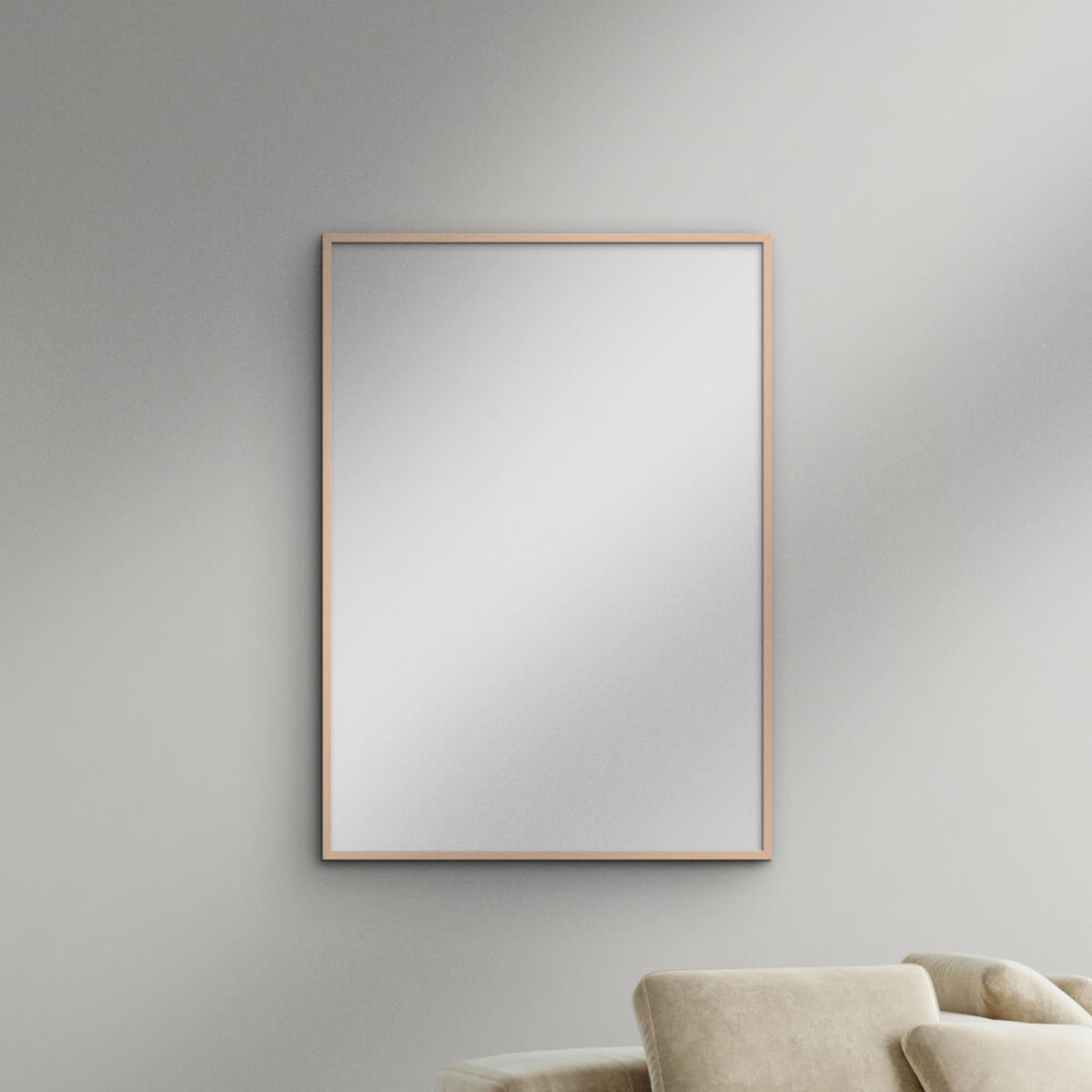 SPIEGEL - Rosafarbenes Holz - Rosa, Holz/Papier (30/40/2cm) - Poster&Frame