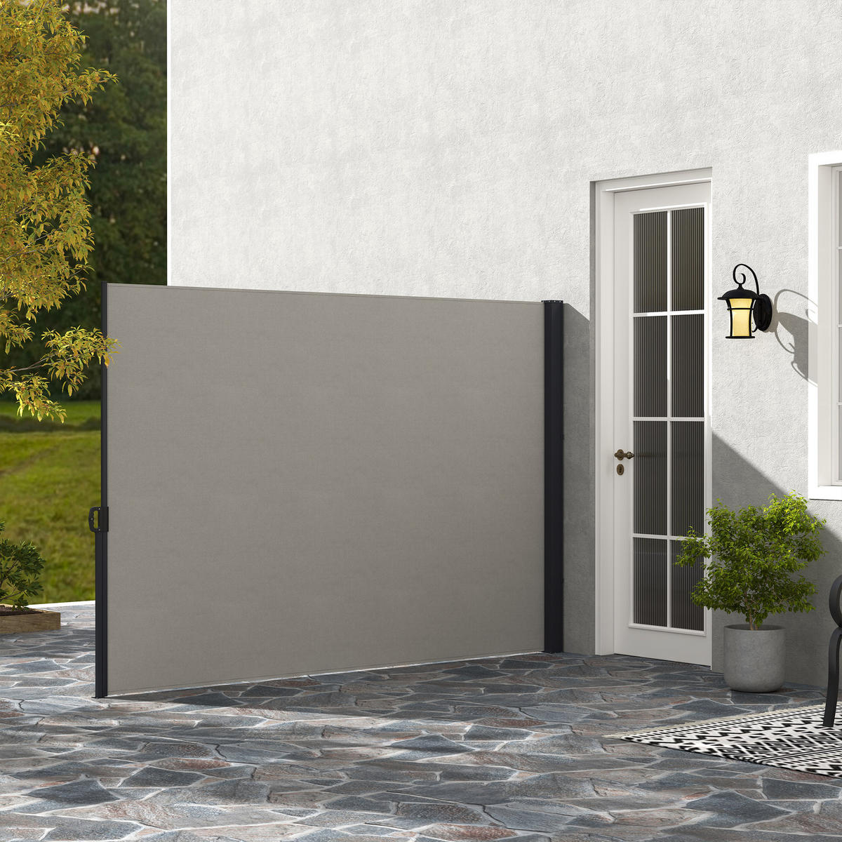 MARKISE DE-14024 ausziehbar 3/1,8 m, UV-Schutz Hellgrau - Hellgrau, Textil (4/180/300cm) - ComfortXL
