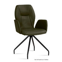 ARMLEHNSTUHL (6er-Set) Dionis 58x92x60 Schwarz/Khaki - Dunkelgrün/Schwarz, Kunststoff (60/92/58cm) - 58aufmkessel