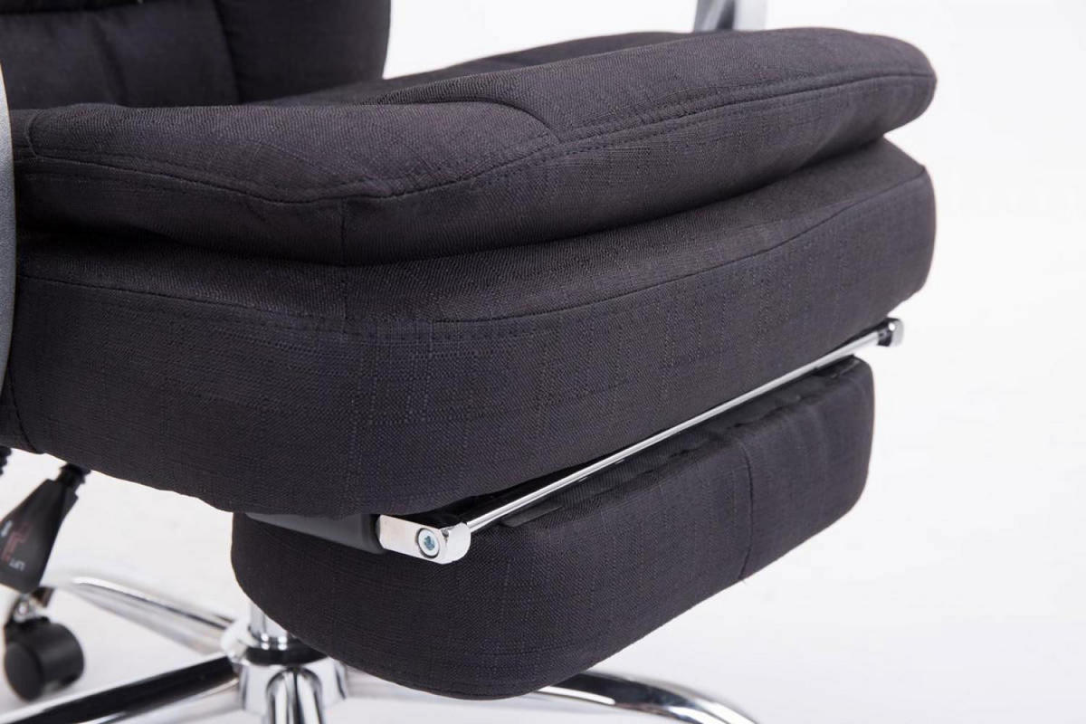 CHEFSESSEL Stoff Schwarz - Chromfarben/Schwarz, Textil/Metall (67/112/67cm) - CLP