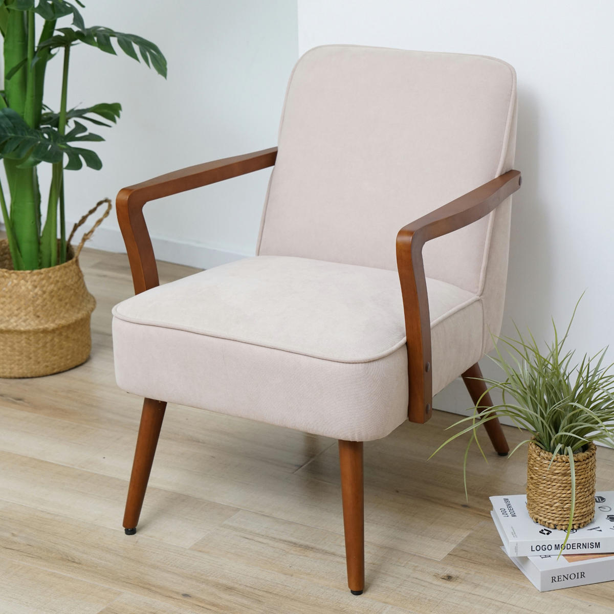 LOUNGESESSEL TUVA - Beige, Textil (70/78.5/70cm) - SVITA