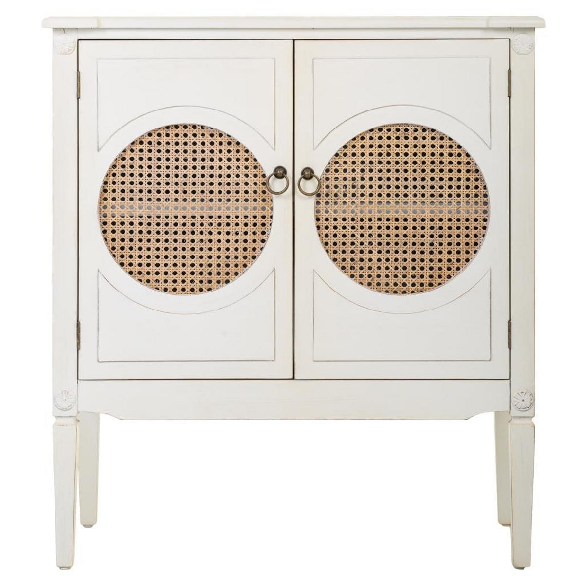 ANRICHTE aus Holz mit weißen Gittern 80x38x90 - Weiß, Holz (80/38/90cm) - Wanderlust