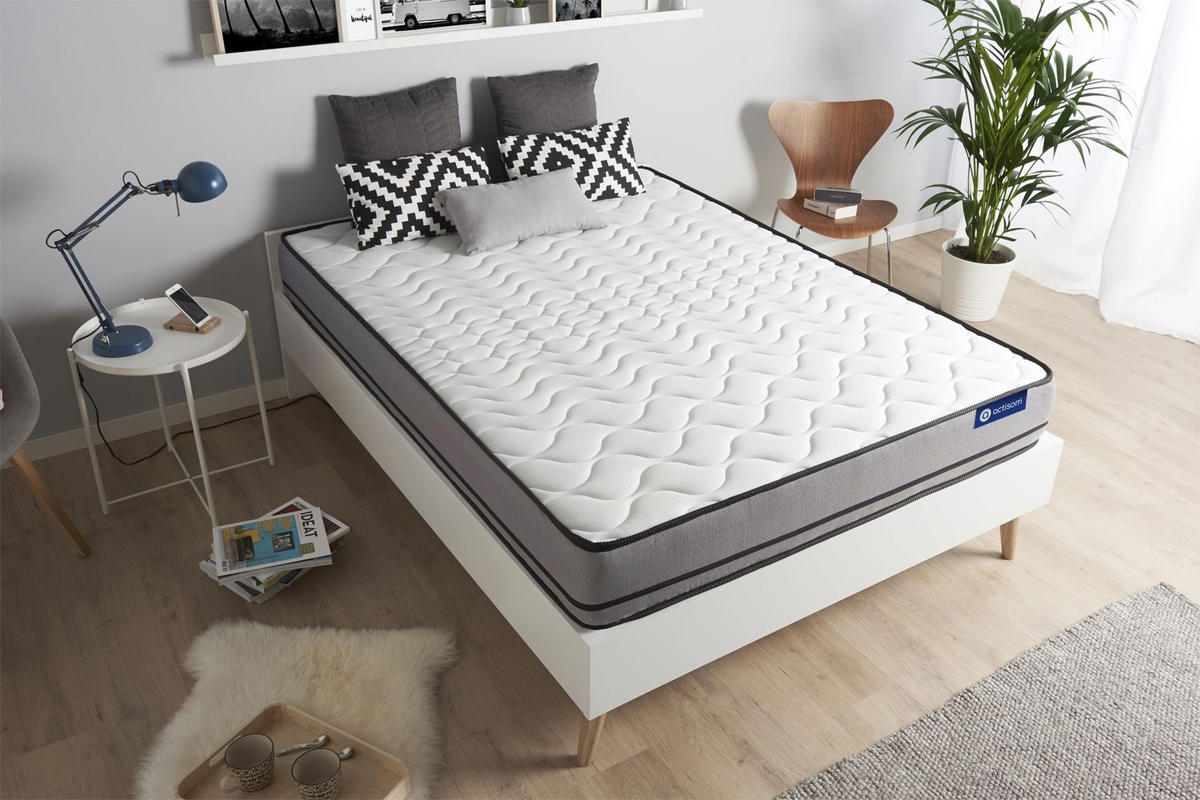 MATRATZE Actimemo night Memory-Schaum 90 x 220 cm h4 - Weiß, Textil (90/220cm) - ACTISOM