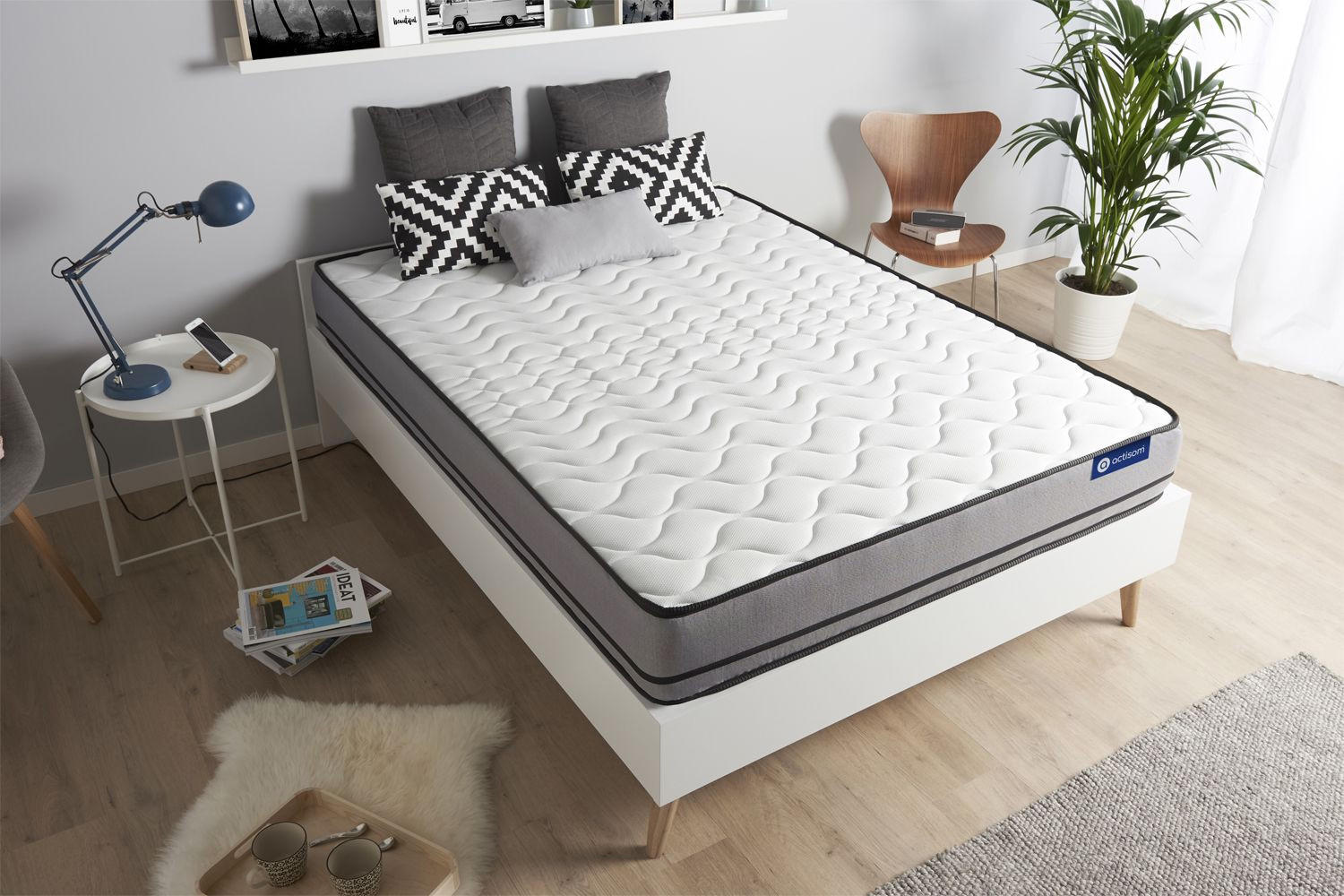 Thumbnail - Actisom Matratze, Weiß, Textil, H4, 80x210 cm, Oeko-Tex® Standard 100, Schlafzimmer, Matratzen Shop, Matratzen, Viscosch...