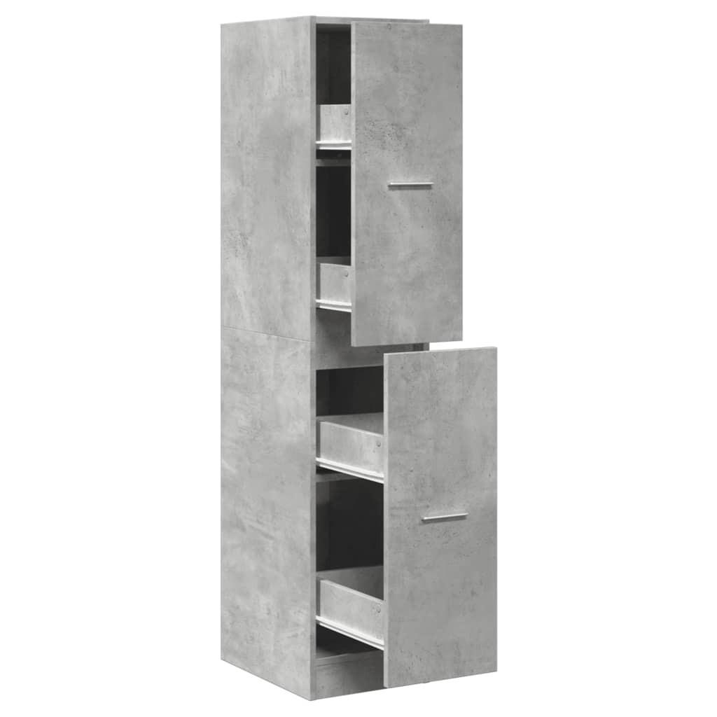 APOTHEKERSCHRANK Betongrau 30/41/144,5 Cm Holzwerkstoff - Grau, Holzwerkstoff (41/144.5/30cm) - vidaXL