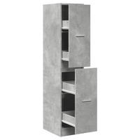 APOTHEKERSCHRANK Betongrau 30/41/144,5 Cm Holzwerkstoff - Grau, Holzwerkstoff (41/144.5/30cm) - vidaXL