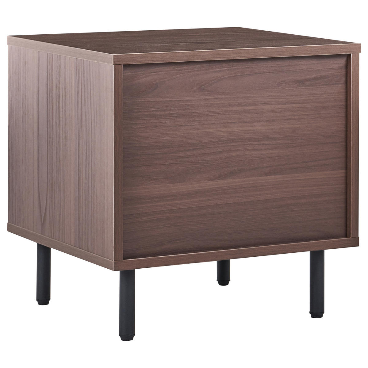 NACHTTISCH mit 1 Schublade Dunkelbraun Nikea - Dunkelbraun, Holzwerkstoff (40/45/45cm) - Beliani