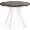 ESSTISCH Strato Black runder ausziehbarer, Eiche Sonoma dunkelbraun 100-140/100/77 cm - Eichefarben/Weiß, Holz/Holzwerkstoff (100/100/77cm) - WFL GROUP