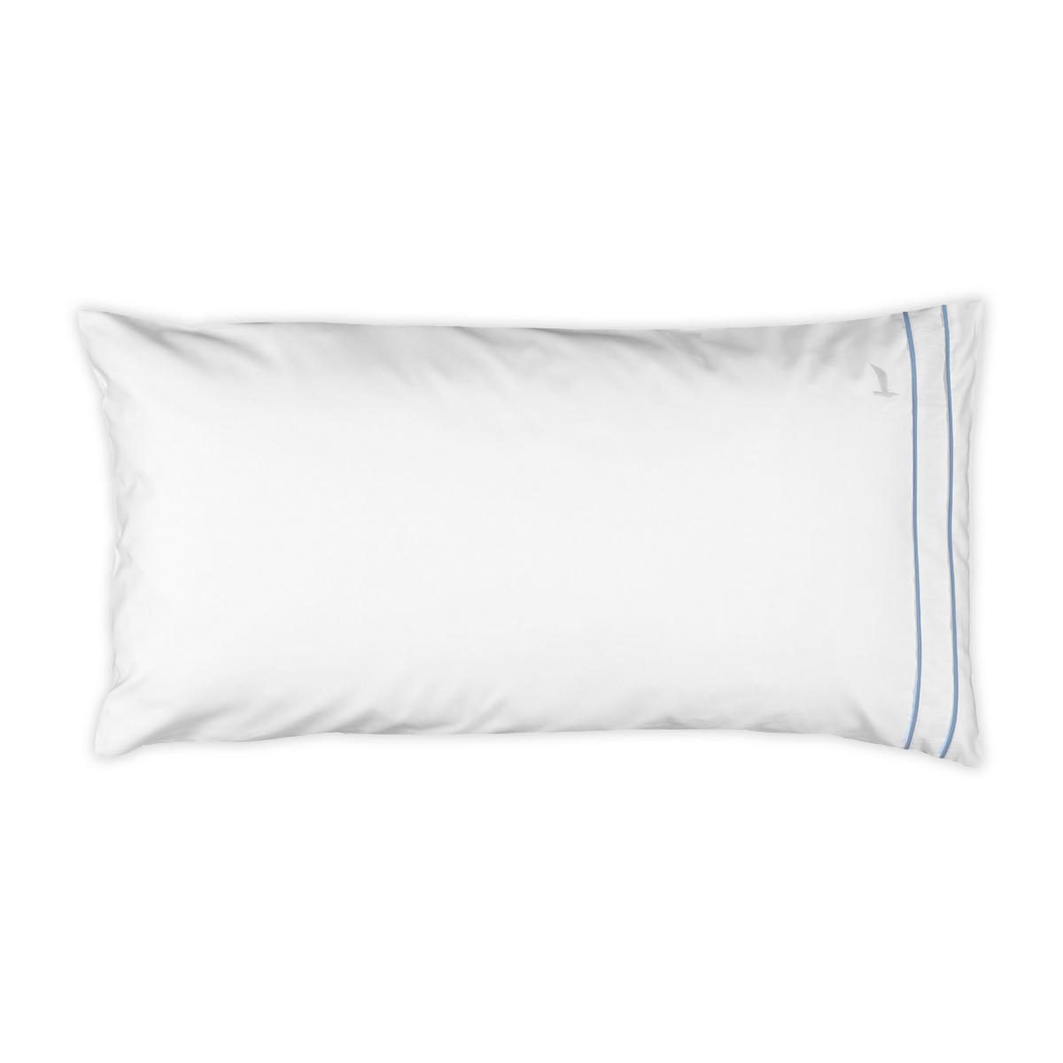 BETTWÄSCHE NOBLESSE - Weiß/Hellblau, Textil (40/80cm) - MÖVE