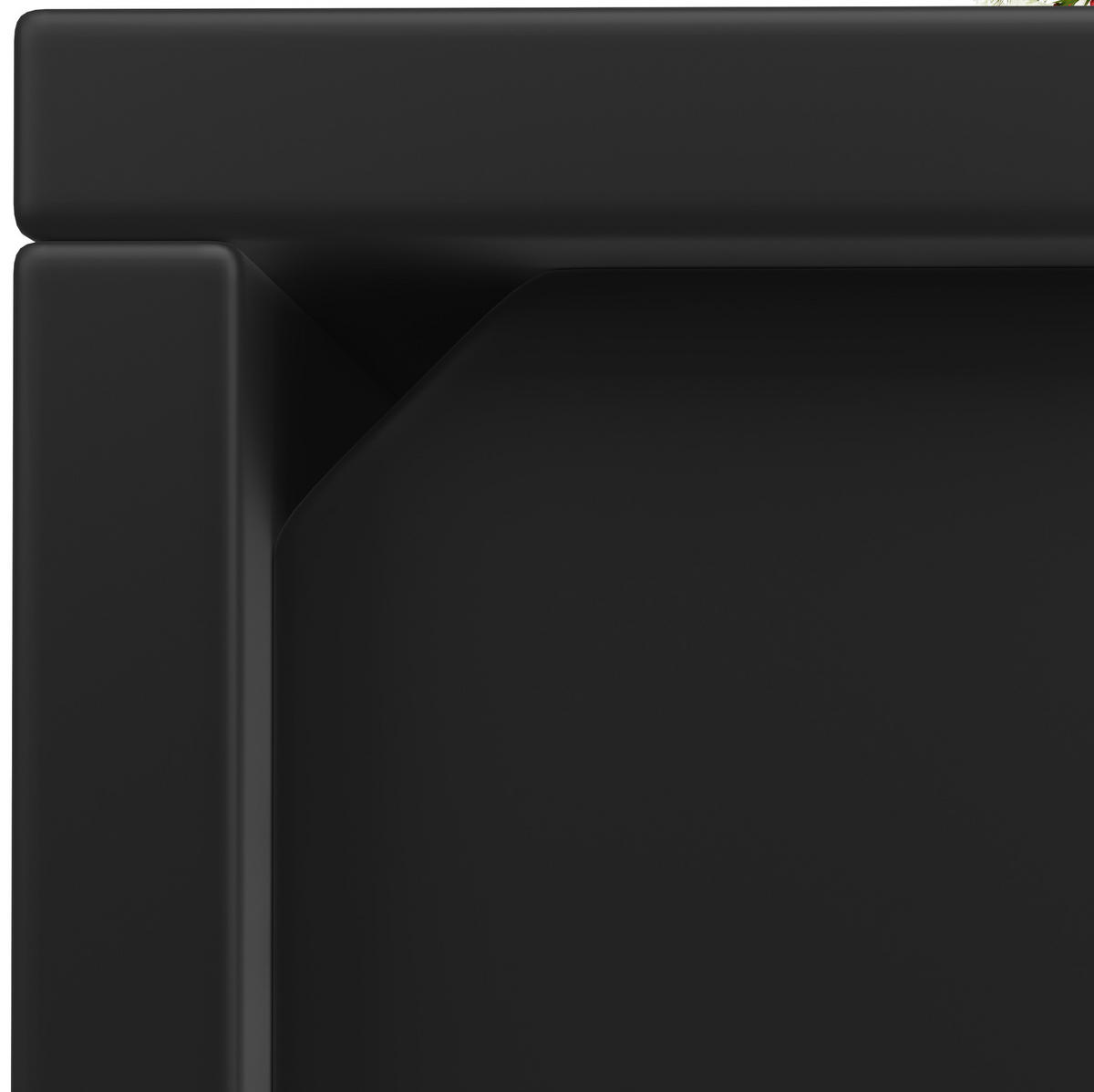 KOMMODE aus MDF 120x40x75cm in Schwarz mit LED-Lichtstreifen - Schwarz, Holzwerkstoff (120/75/40cm) - Modfu