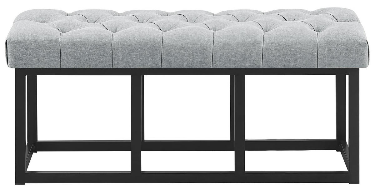 SITZBANK Mexico Stoff Grau - Grau, Textil (100/46/38cm) - DELUKE