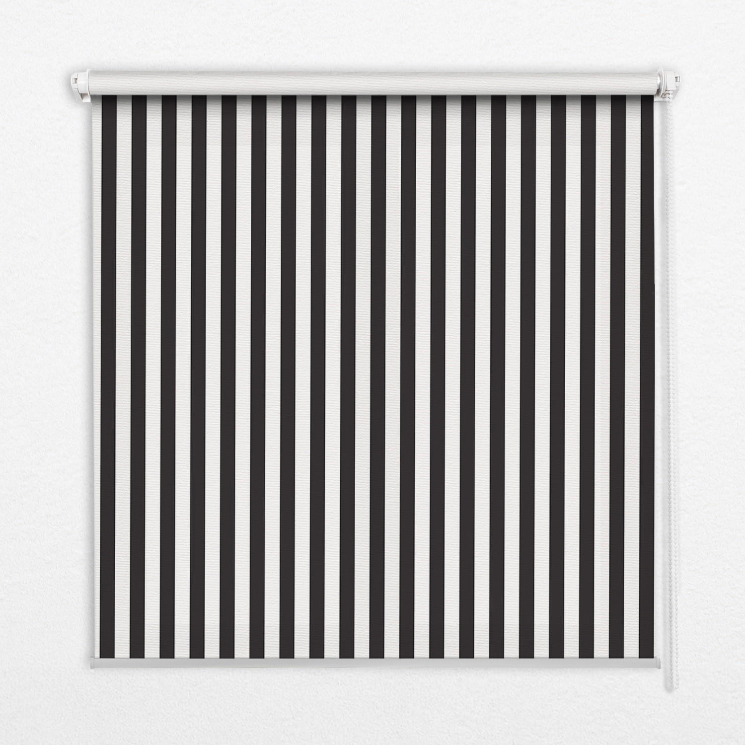 ROLLO LICHTDURCHLÄSSIG 110x180 cm Schwarze und weiße Streifen - Schwarz, Textil (110/180cm) - TULUP