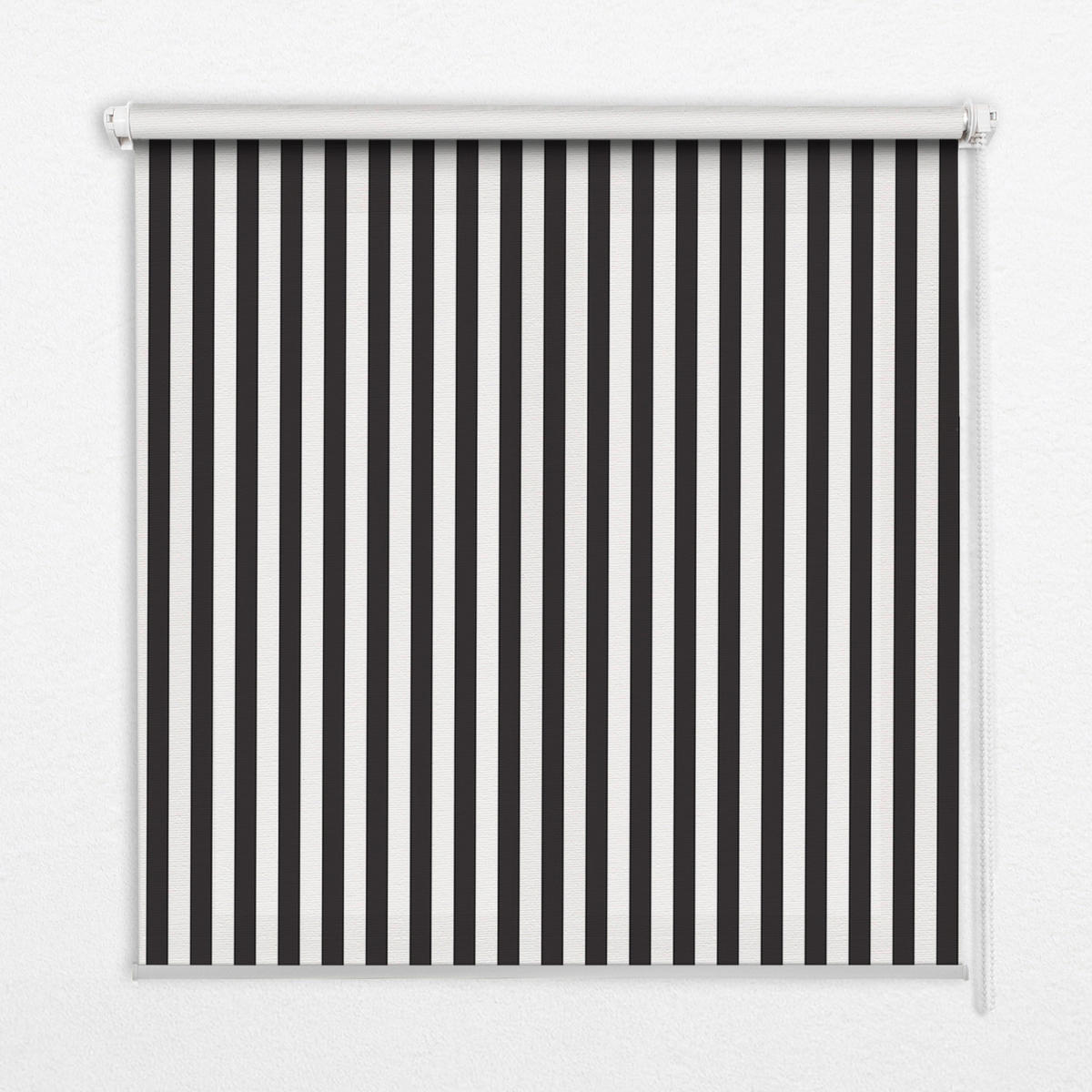 ROLLO LICHTDURCHLÄSSIG 120x180 cm Schwarze und weiße Streifen - Schwarz, Textil (120/180cm) - TULUP