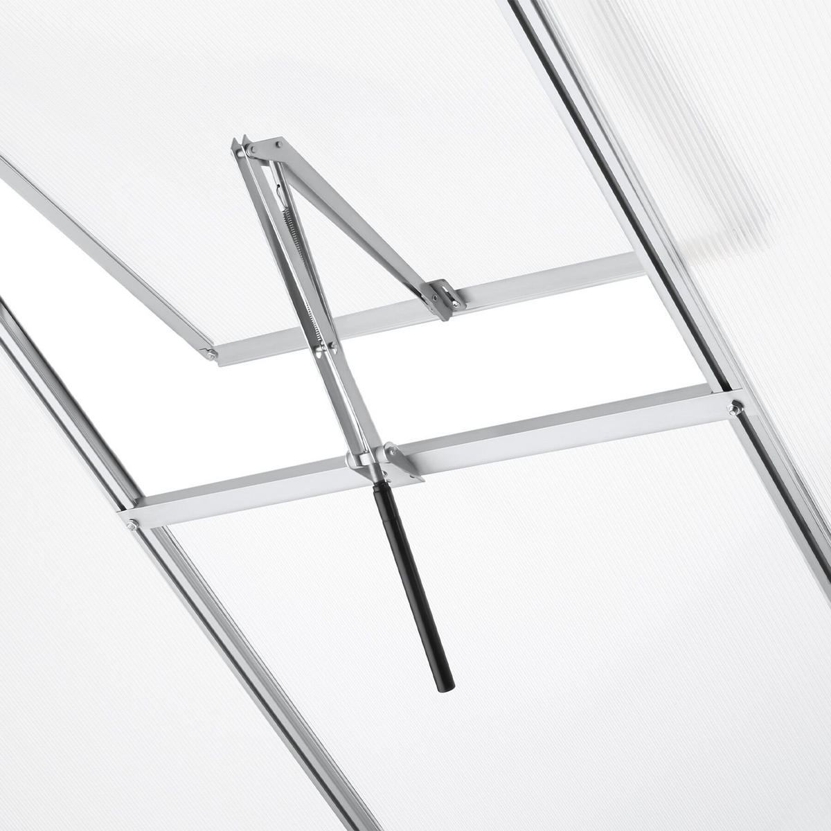 AUTOMATISCHER-FENSTERÖFFNER 2er Set, einfache Montage, silber - Silberfarben, Metall (4.5/5/32cm) - tectake