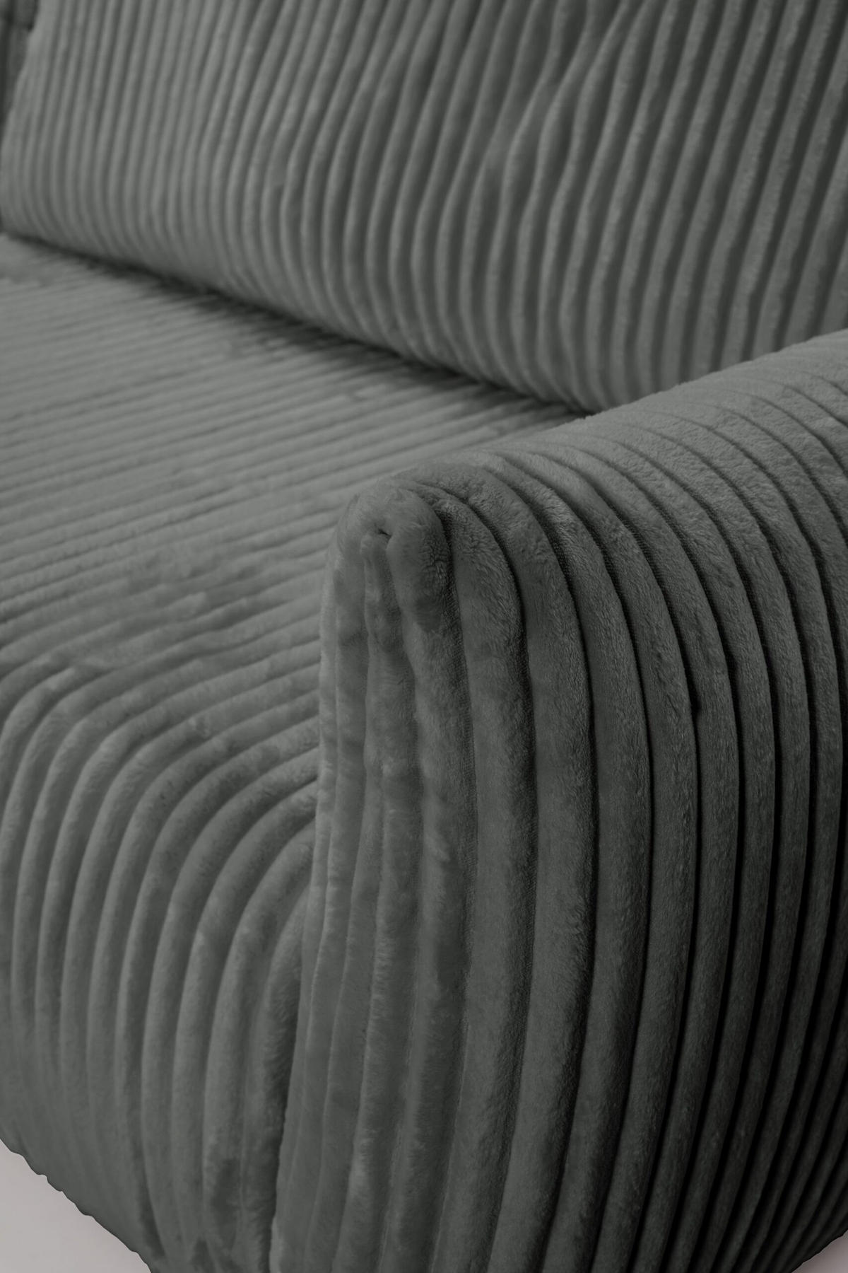 ECKSOFA HALLORA - Grau (Tilia 90) - Grau, Holzwerkstoff (257/177cm) - Möblo