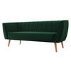 SOFA Pas 3 - Smaragdgrün/Naturfarben, Holz/Textil (182/75/74cm) - MIRJAN24