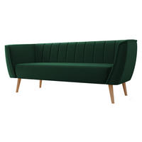 SOFA Pas 3 - Smaragdgrün/Naturfarben, Holz/Textil (182/75/74cm) - MIRJAN24