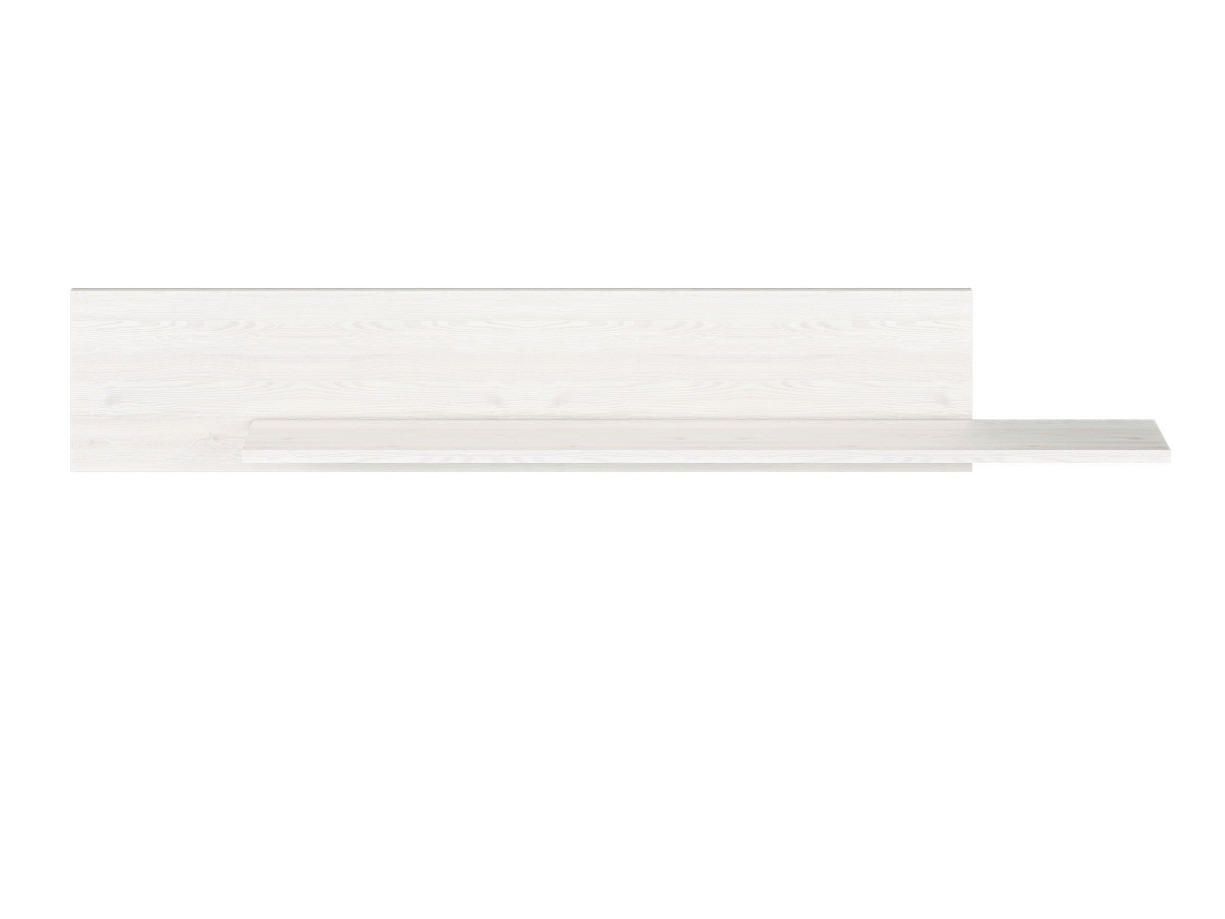 WANDREGAL Blanco Pinie weiß / grau 138 / 21 / 23cm - Weiß, Holz/Holzwerkstoff (138/23/21cm) - Feldmann-Wohnen