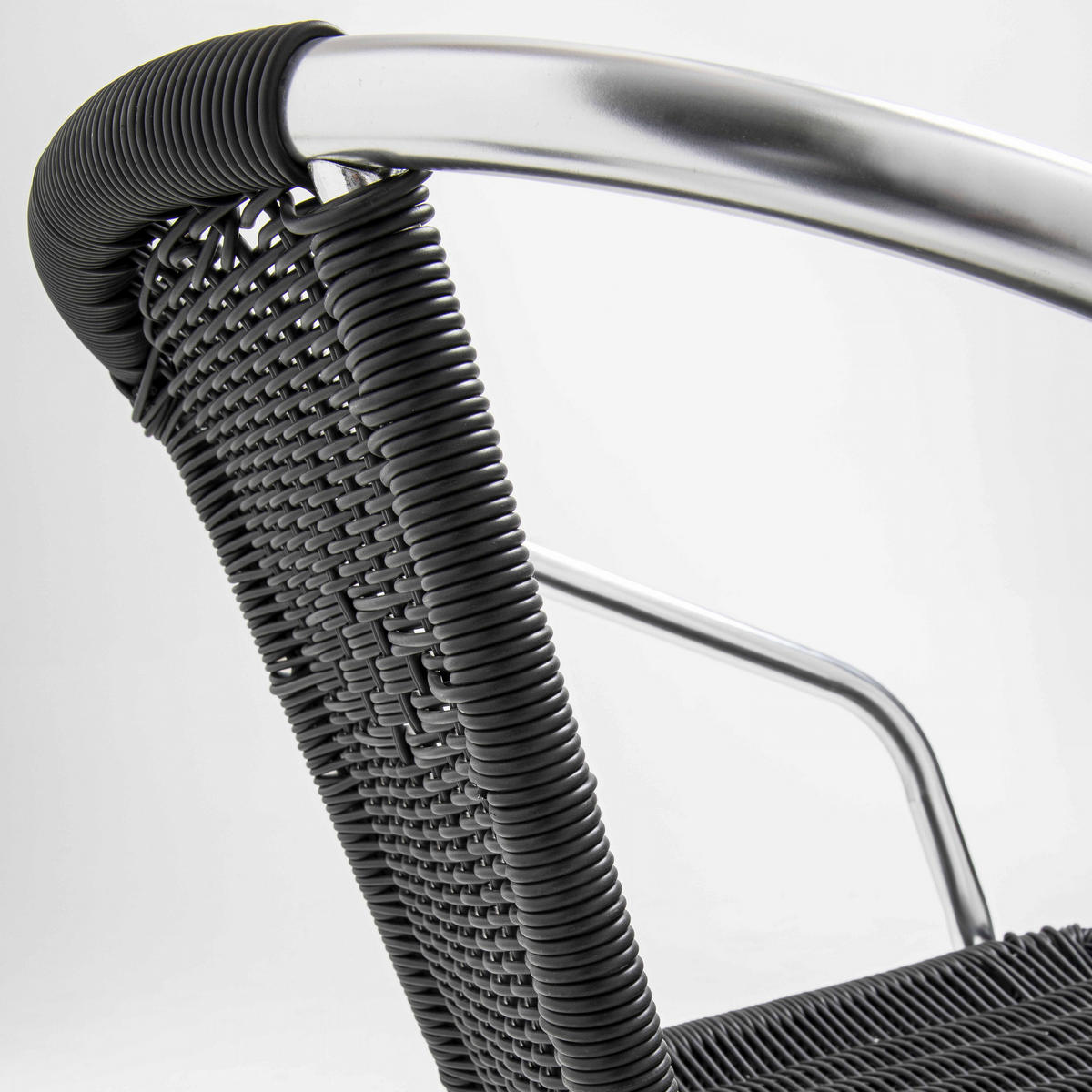 GARTENSTUHL, Schwarz - Schwarz, Metall (60/72/51cm) - Oviala