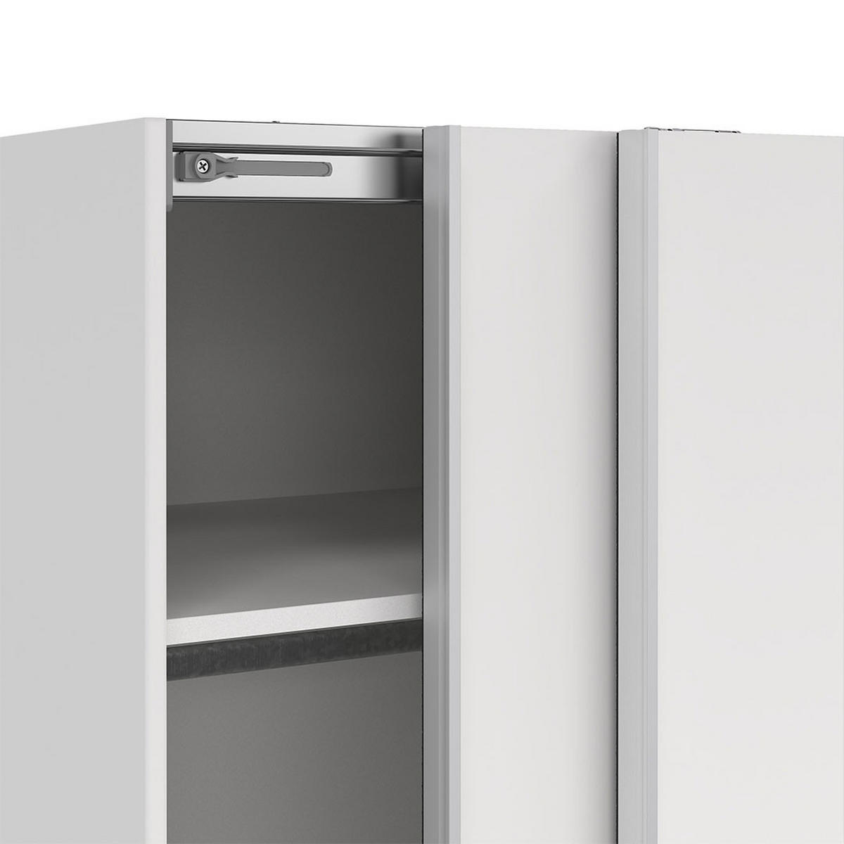 SCHIEBETÜRENSCHRANK, Catania, Weiß, Holzwerkstoff, 119 x 67 x 201 cm - Weiß, Holzwerkstoff (119/201/67cm) - ebuy24