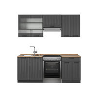 KUCHYŇSKÝ KOUT Fame-Line Tmavě šedá - tmavě šedá, kompozitní dřevo (200/81.6/60cm) - Vicco