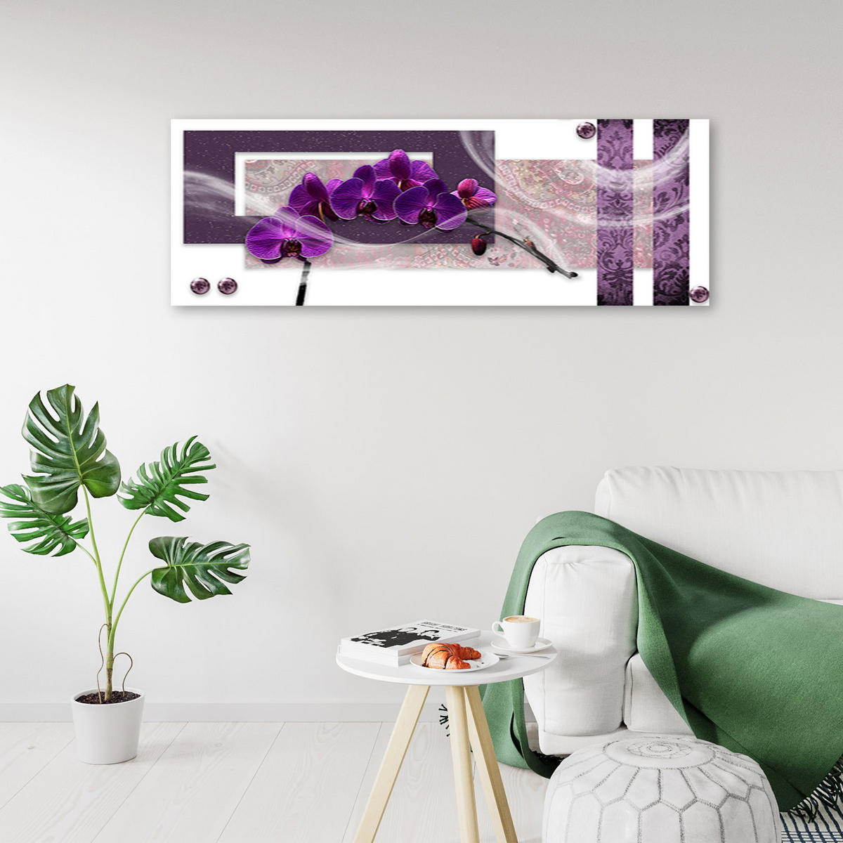 KUNSTDRUCK Lila 120/40 cm - Lila, Textil (120/40cm) - KUNSTLOFT