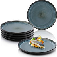 SPEISETELLER SET MANILA - 6 teilig aus Steingut - Blau, Stein (26.5cm) - Sänger